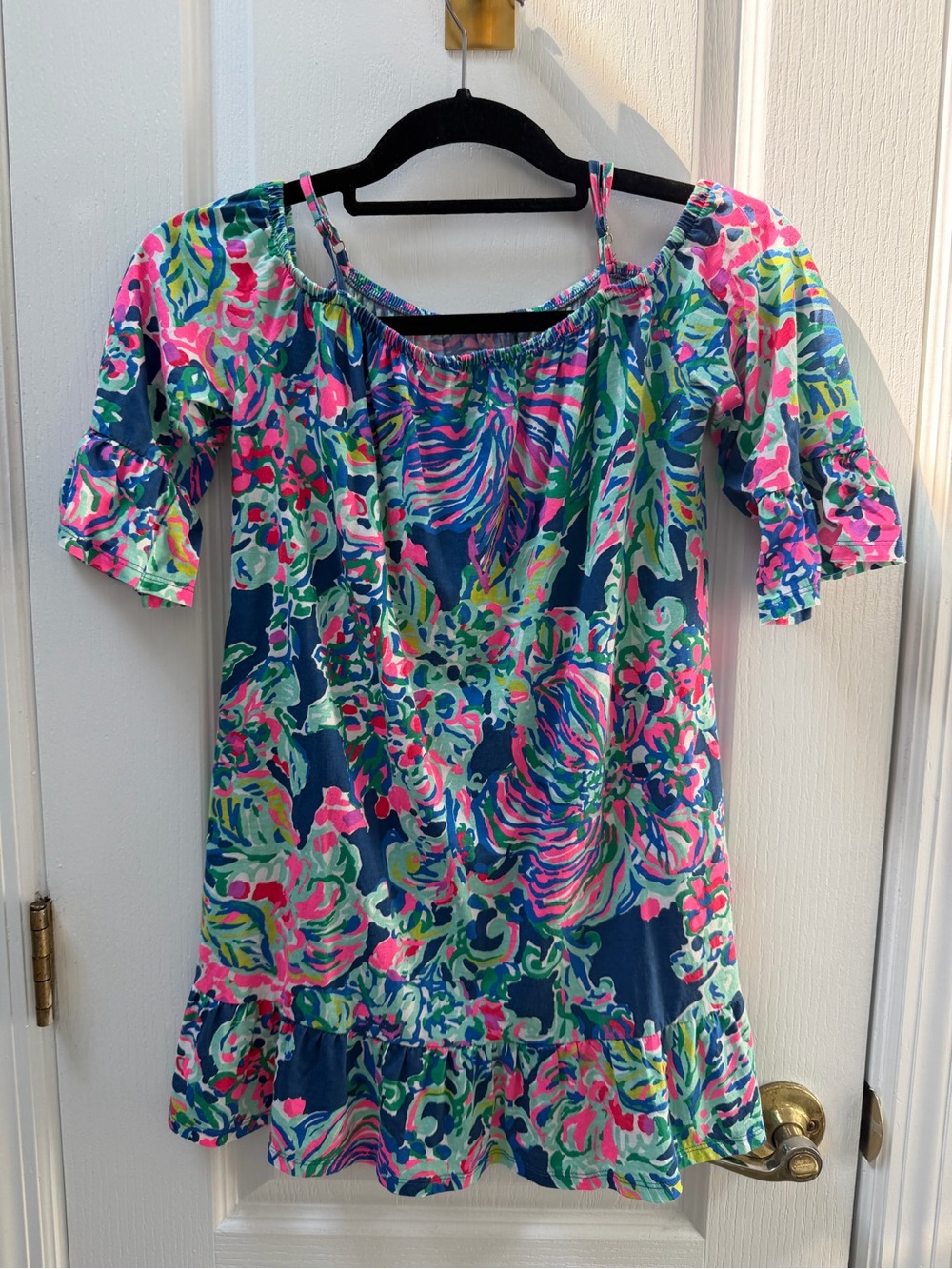Lilly Pulitzer Exotic Esplanade Jaci Dress with Pink & Green Print